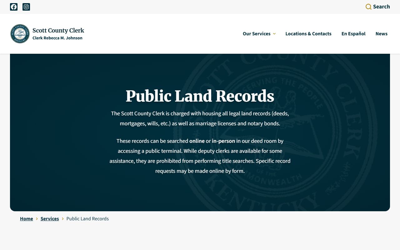 Scott County Circuit Court Clerk records compared with County Clerk land records