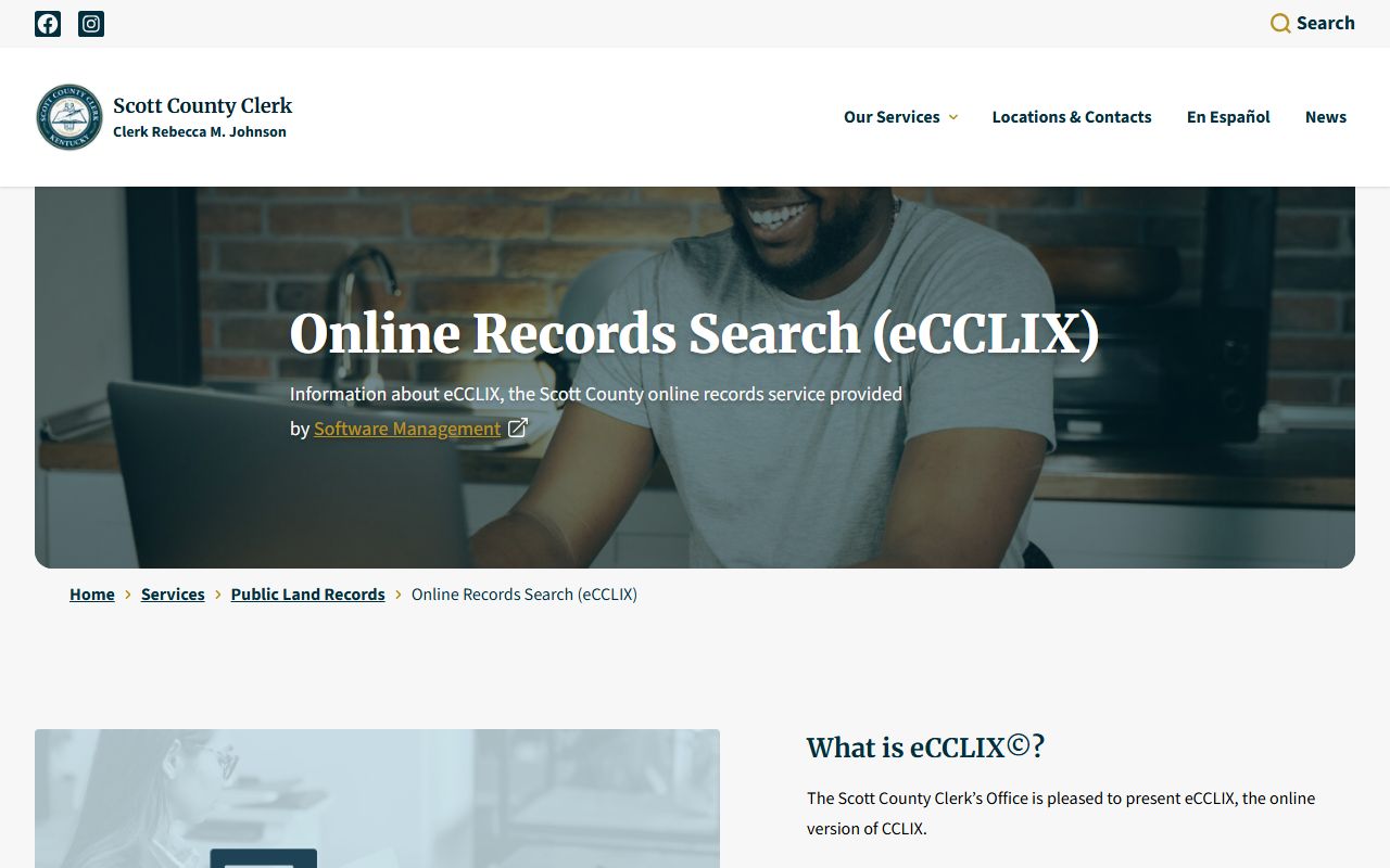 Scott County Circuit Court Clerk records and County Clerk eCCLIX distinction