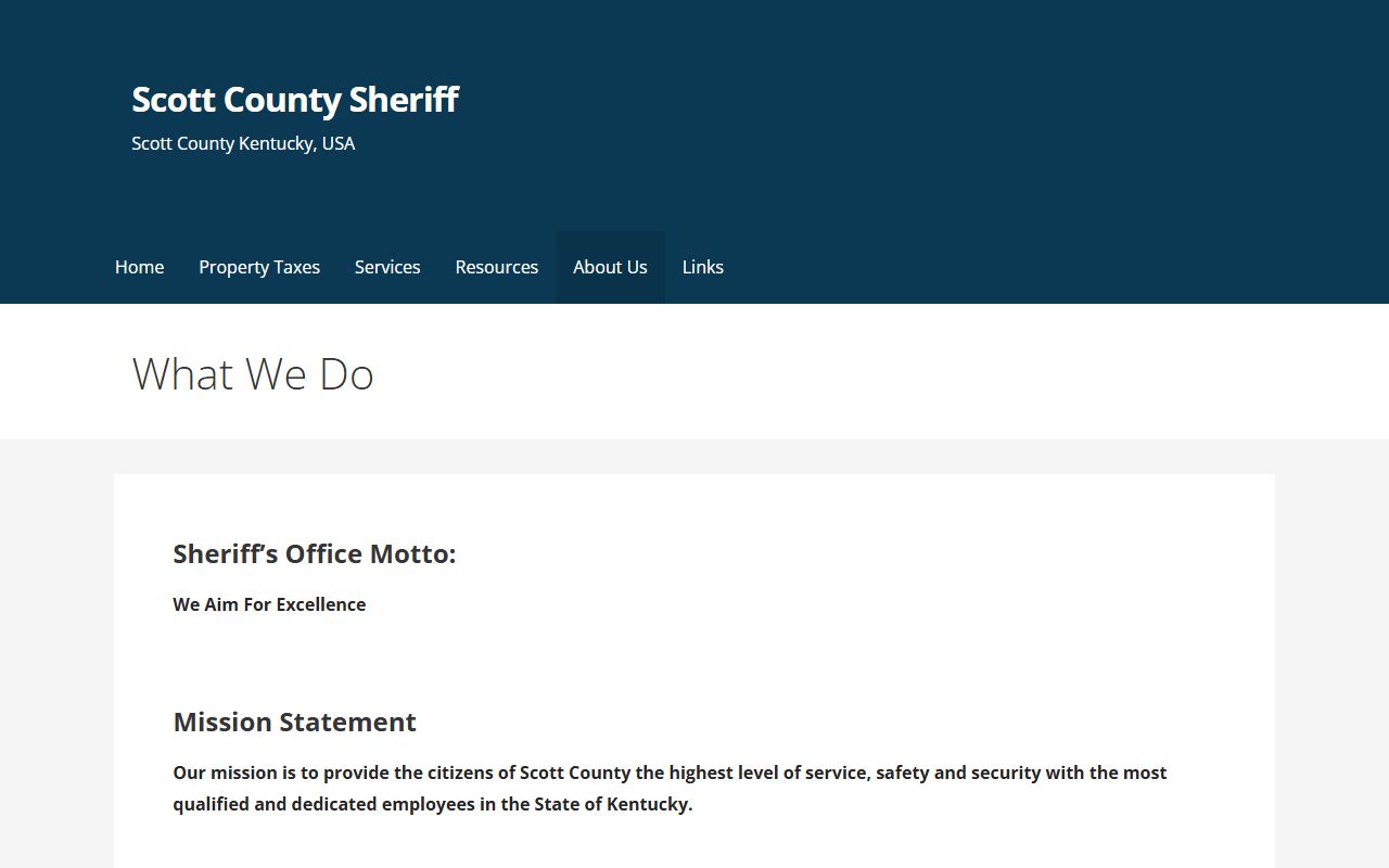 Scott County arrest records Sheriff mission source
