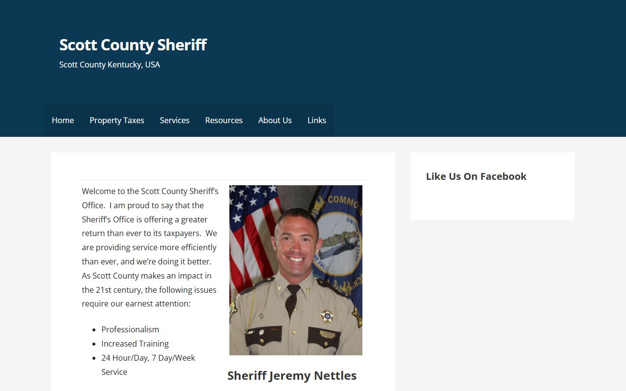 Scott County arrest records Sheriff's Office homepage source