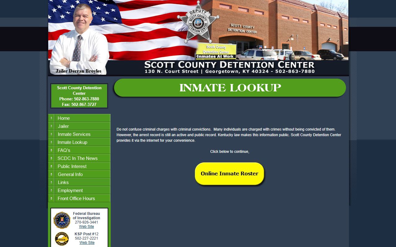 Scott County arrest records inmate lookup source