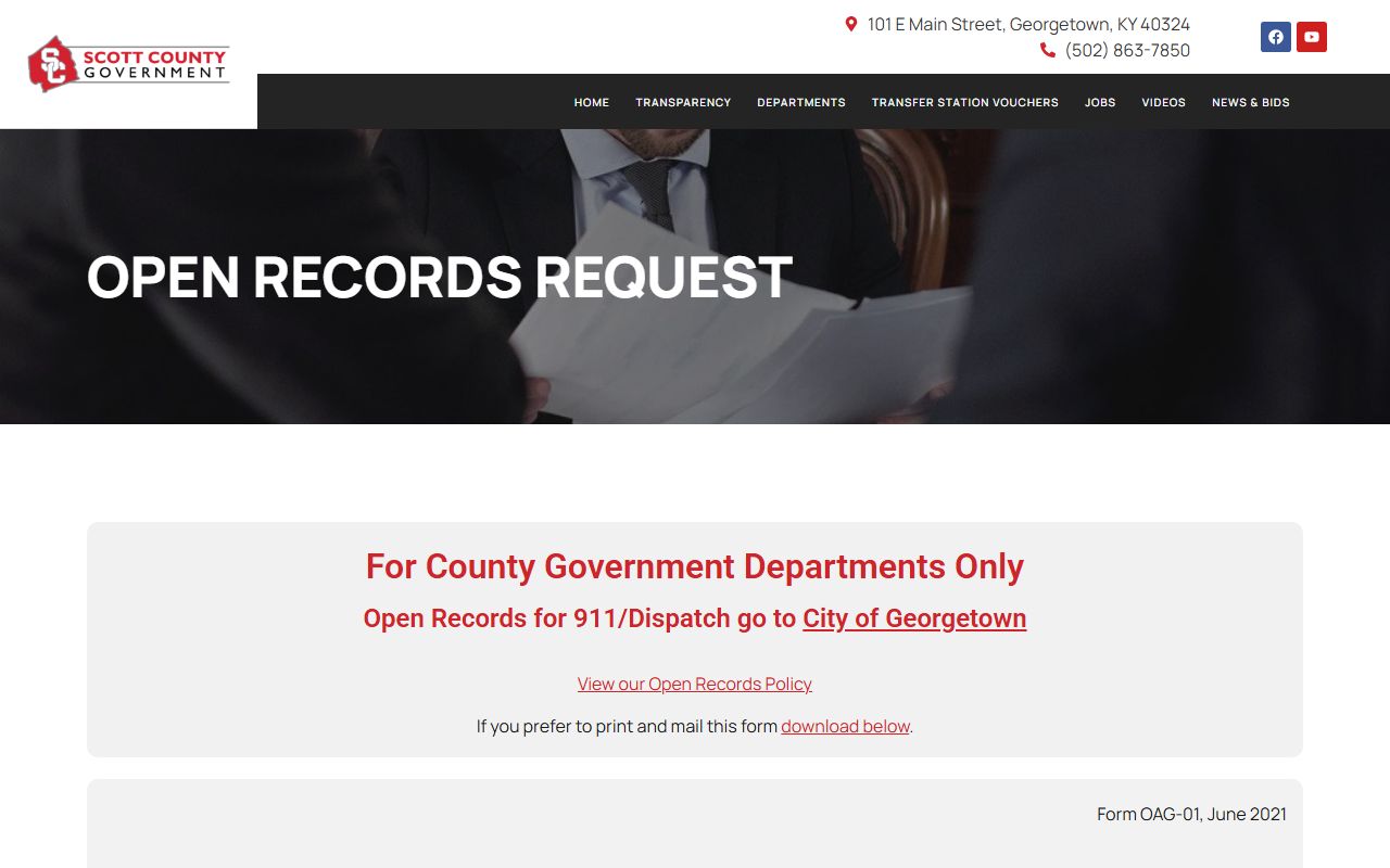 Scott County court records open records request