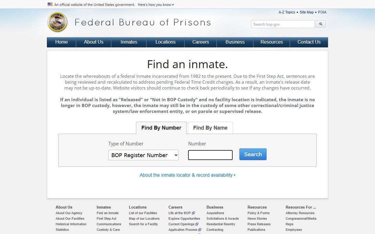 Scott County inmate records Federal Bureau of Prisons inmate locator