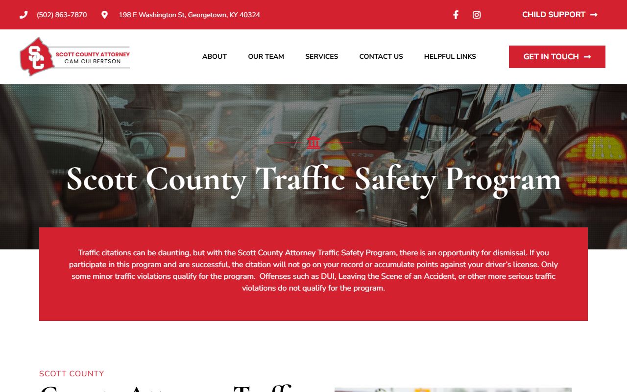 Scott County traffic court records County Attorney traffic safety program